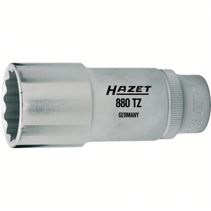 Hazet 3/8'' Long Metric Square <b>12</b>-<b>Point</b> <b>Socket</b> with Traction Profile - Product Image 2