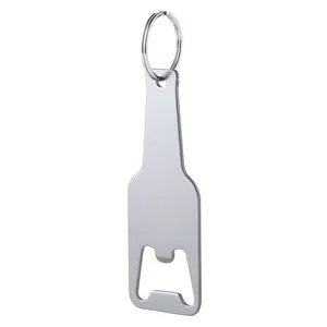 Portachiavi in Metallo Personalizzati con Apribottiglie Basel, Gadget - Product Image 2