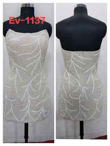 Taille personnalisée couleur robe de soirée 116 complet perlé travail manuel luxe tour de taille naturel pour les fêtes de mariage - Product Image 2