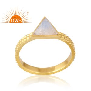 แหวน925เงินสเตอร์ลิง18K ชุบทอง18K แหวนพลอยสีรุ้งประดับอัญมณีธรรมชาติสำหรับเป็นของขวัญสำหรับผู้หญิง - Product Image 1