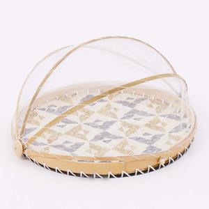 Cubierta plegable para alimentos, redes de malla, cubiertas antipolvo con bandeja para servir con incrustaciones de concha de nácar - Product Image 2