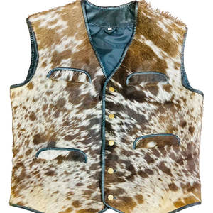 Meilleure qualité prix raisonnables gilet en cuir de vachette pour hommes nouveau dernier design gilet en cuir de vachette de vélo pour hommes pour adultes - Product Image 5