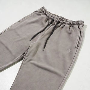 Pantalon de jogging décontracté en coton pour homme, coupe ample, avec cordon de serrage, taille mi-haute, respirant et écologique, personnalisable avec logo - Product Image 2