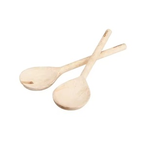 Acacia <b>Wood</b> Disposable <b>Sets</b> Lightweight Dishwasher Safe Heat Resistant Serving <b>Spoons</b> Forks for Kitchen Use Salad Tools - Product Image 4