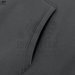 Nouveaux sweats à capuche oversize en coton mélangé et polaire RHINOFLEX GEAR, unis, teints en pièce, avec poche, respirants, unisexes, dernier design, tendance - Product Image 6