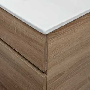 Mobile Bagno Sospeso a Due Pezzi da 90 cm in Rovere Naturale di Shanghai, Elegante Set Bagno Italiano - Product Image 4