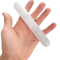 Varita de masaje de selenita vaginal de cristal Reiki de la mejor calidad al por mayor varita curativa pulida con piedras preciosas talladas Amor de hadas