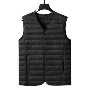 Gilet matelassé décontracté pour homme de qualité supérieure, taille plus, respirant, fermeture éclair, style urbain, vêtements d'hiver - Product Image 1