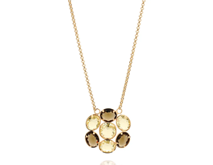 Chaîne en or jaune 18 ct avec cristal rond Moissanite diamant bijoux vintage à la mode pour femmes plaqué or 14 ct - Product Image 1