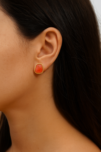 Pendientes de Gota de Cuarzo Cerezo Natural Hechos a Mano, Antideslustre, con Forma Elegante, Plateados, Modernos - Product Image 2