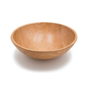 Mesa de madera natural de buena calidad para servir comida y decoración del hogar, utensilios de cocina decorativos y para fiestas, bodas, cuencos de madera con mango para servir - Product Image 4