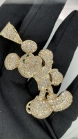 Nouvelle Collection Collier Pendentif Hip Hop Mickey Mouse pour Femme, Pendentifs Quotidien, Pendentif Diamant Export, Cadeau Or, Mode