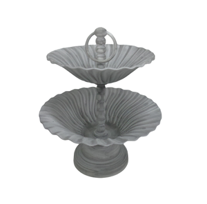 Bandeja de servicio de diseño elegante Color gris Diseño moderno Bandeja de forma redonda de metal de hierro para utensilios de cocina Decorativo hecho a mano - Product Image 6
