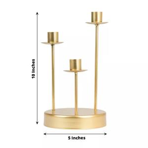 Bougeoir en métal à bras multiples de finition antique, centre de table de Noël et de Pâques de style vintage pour la décoration intérieure et le style de mariage - Product Image 4