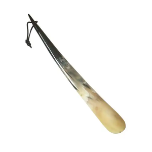 Best Selling Natural Adjustable Oval Shape Handmade Rustic <b>Shoe</b> <b>Horn</b> with Handle for <b>Shoe</b> Lifter Practical - Product Image 3