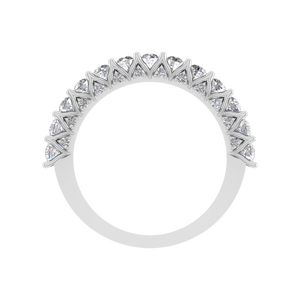 IGI Certifié Personnalisé OEM ODM 950 Platine Lab Grown Diamond Half Eternity Band Ring Fine Jewelry par Indian Manufacture for Party - Product Image 3