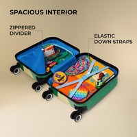 Sac à roulettes 18 pouces pour enfants, valise de voyage légère pour enfants, bagage avec roues, dessin animé, design animal, avion, cabine