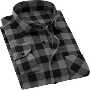 Camisa de franela de alta visibilidad hecha a medida para hombre - Product Image 3
