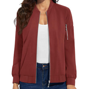 Veste bomber pour femme de haute qualité, tendance 2025, style hiver, tricotée, coupe-vent, imperméable, séchage rapide, impression de logo personnalisée - Product Image 2
