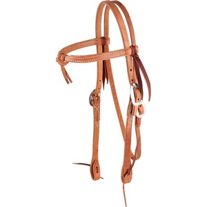 Huile À La Main En Cuir Véritable En Cuir Cheval Western Headstall - Product Image 3