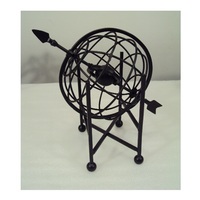 Globe du monde de boule en plastique de carte du monde avec la base en métal pour le dessus de Table de bureau à domicile décoratif