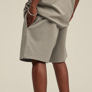 Short de gymnastique en toile 100% coton décontracté pour homme, séchage rapide, solide, cordon de serrage, entraînement de course à pied - Product Image 2