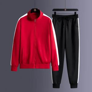 2024 automne coréen survêtement hommes poche zippée ensembles de course rayé sport costume veste + pantalons de survêtement Jogging Fitness vêtements - Product Image 3