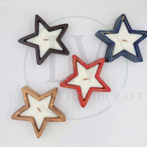 Nouveaux produits bol de pâte étoile naturelle bougie bol en bois décoratif fabriqué à la main bon prix du Vietnam - Product Image 3