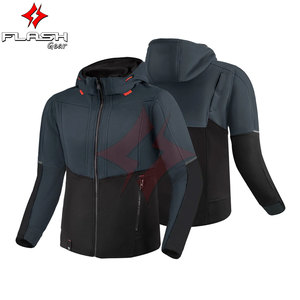 Veste de moto unisexe en softshell personnalisable, respirante, protectrice, chaude, à fermeture éclair, pour la conduite en plein air, toutes saisons - Product Image 3