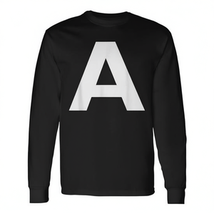 T-shirt à manches longues avec lettre A en majuscule, valeur promotionnelle - Product Image 2