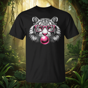 T-Shirt Promozionale con Simpatica Faccia di Tigre, Maglietta con Animale Selvatico - Product Image 3