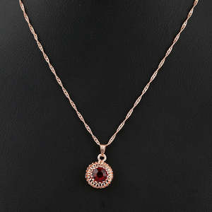 Women's Fancy <b>Locket</b> Set - Golden - Red - Product Image 2