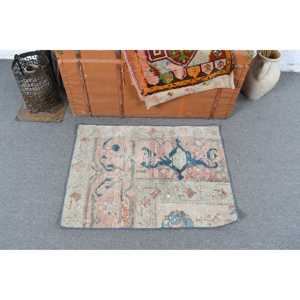 Alfombra Turca de 2.1x2.8 pies, Alfombra Pequeña Vintage, Alfombra Persa Azul - Product Image 3
