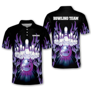 Custom Printed Quick Dry 100% Polyester Waterproof <b>Bowling</b> Polo <b>Shirt</b> Sublimation Light Weight OEM Service Wholesale High - Product Image 2
