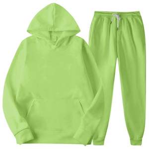 Sudadera de 2 piezas para hombre Quarter Zip Hoodie con pantalones de chándal Heavy Fleece Material Fleece - Product Image 1