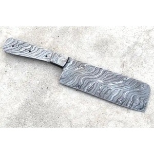 Custom Handmade 9-Inch Damascus Steel Chef Cleaver Knife with Unique <b>Leather</b> Sheath Beautiful Handle Customizable Supported - Product Image 6