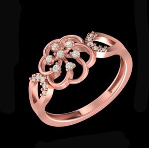 แหวนเพชรทรงแฟนซี ดีไซน์มินิมอล ตัวเรือนทองคำขาว 14K/18K สำหรับผู้หญิง-ของขวัญวันแต่งงาน วันหมั้น วันครบรอบ - Product Image 3