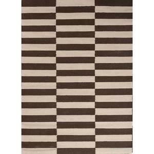 พรมขนสัตว์ทอมือลายสี่เหลี่ยมผืนผ้าสีน้ำตาลเบจอัลฮัมบรา ทำจากขนสัตว์รีไซเคิล สำหรับตกแต่งบ้าน ห้องนั่งเล่น Dwrm-176 ลายเส้นนามธรรม - Product Image 1