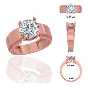 Bague pour homme en or massif 10 carats 5.11CT Moissanite diamant taillé portugais finition polonaise haute toutes les tailles disponibles bijoux fins pour cadeaux - Product Image 5