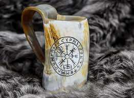 Cuerno de búfalo natural, jarra de cerveza para beber, logotipo personalizado, artesanía moderna duradera, taza de alta calidad para uso doméstico y en restaurante - Product Image 3