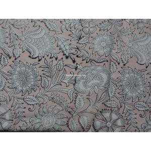 Tela textil india de algodón puro, tela para correr con estampado Floral a mano para ropa, bolsos y fundas para niños, venta al por mayor - Product Image 4