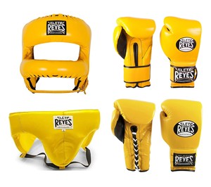 Ensemble de boxe noir : gants à boucles et crochets, doigts complets, respirants, protège-joues, protège-tête, cuir de vache véritable, arts martiaux - Product Image 1