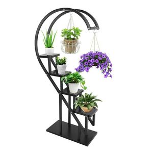 Verzierter Blumentopf ständer aus Eisen mit Premium-Look und langlebigem Design für gehobene Balkon-oder Zimmer pflanzen dekoration - Product Image 5