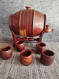 HOME WOODEN NORDIC STYLE COCO PALM WOODEN Tea <b>Set</b> with Pot and Tray Custom logo Coconut Wood Teapot and <b>Cup</b> <b>Sets</b> - Product Image 3