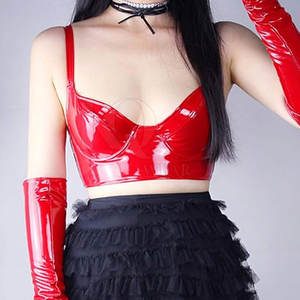 Sujetador de Cuero para Mujer, Talla Grande, Ligero, con Soporte Alto, Logotipo Frontal, Textura Suave, Nuevo Diseño - Product Image 3