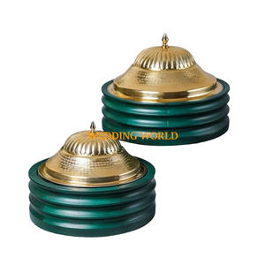 Marmite en acier inoxydable finition rotin, décoration de table, casserole décorative, forme ronde, vente en gros, nouveau réchaud à nourriture en métal - Product Image 6