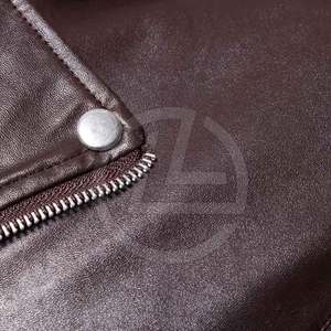 Veste en cuir faite à la main pour hommes avec coutures de qualité supérieure Veste en cuir souple avec coupe épurée Veste de moto classique pour hommes - Product Image 5