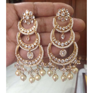 Pendientes de aro nupciales hechos a mano de alta calidad: modernos y elegantes para bodas, mayoristas de joyería de moda - Product Image 2