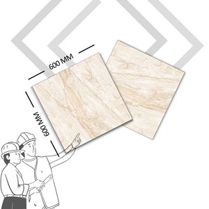 Porcelanato กระเบื้องเคลือบลายครามขนาด60x60ซม. มีความทนทานมันวาวเหมาะสำหรับการใช้งานในที่อยู่อาศัยและเชิงพาณิชย์ - Product Image 1