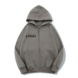 Sudadera con capucha con cremallera lavada Unisex personalizada 2025, sudadera de doble capa de felpa francesa de lana de Color sólido para hombres para el invierno - Product Image 3
